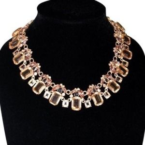 J. Crew Cluster Drop Stone Necklace